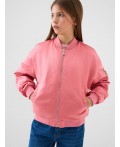 Куртка текстильная для девочек (бомбер) pink