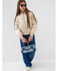 Куртка текстильная для девочек (бомбер) beige
