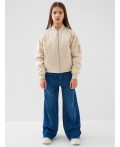 Куртка текстильная для девочек (бомбер) beige
