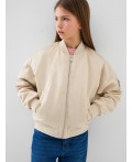 Куртка текстильная для девочек (бомбер) beige