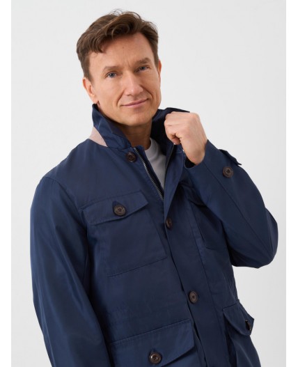 Куртка текстильная с полиуретановым покрытием для мужчин (ветровка) dark blue