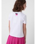 Фуфайка трикотажная для девочек (футболка) white