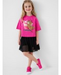 Фуфайка трикотажная для девочек (футболка) pink