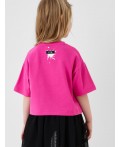 Фуфайка трикотажная для девочек (футболка) pink