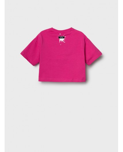 Фуфайка трикотажная для девочек (футболка) pink