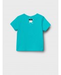 Фуфайка трикотажная для девочек (футболка) turquoise