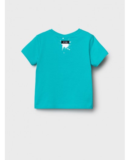 Фуфайка трикотажная для девочек (футболка) turquoise