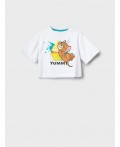 Фуфайка трикотажная для девочек (футболка) white