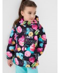 Куртка текстильная с полиуретановым покрытием для девочек (ветровка) multicolor