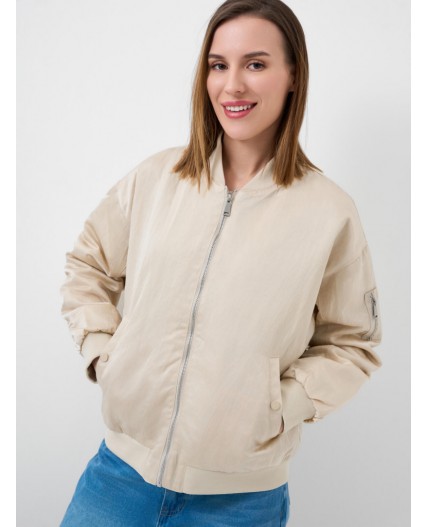 Куртка текстильная для женщин (бомбер) beige