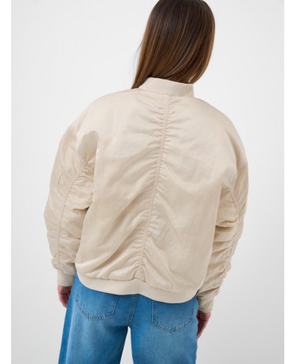 Куртка текстильная для женщин (бомбер) beige
