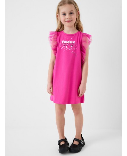 Платье трикотажное для девочек pink