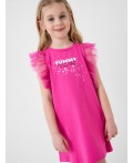 Платье трикотажное для девочек pink