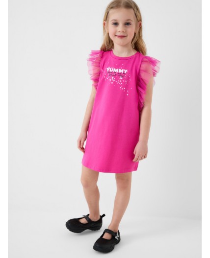 Платье трикотажное для девочек pink