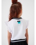 Джемпер трикотажный для девочек (футболка) white