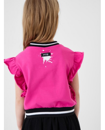Джемпер трикотажный для девочек (футболка) pink