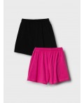 Шорты трикотажные для девочек, 2 шт в комплекте black, pink