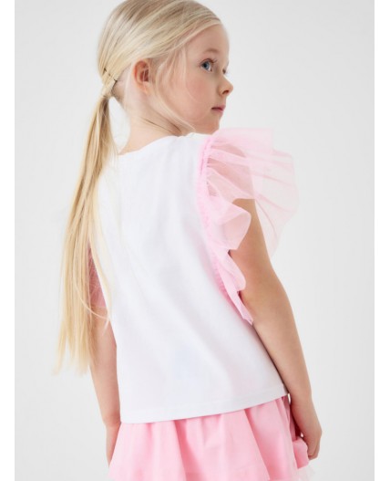 Джемпер трикотажный для девочек (футболка) white