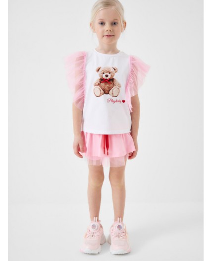 Джемпер трикотажный для девочек (футболка) white