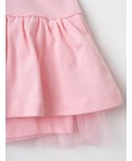 Юбка-шорты трикотажные для девочек pale pink