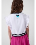 Джемпер трикотажный для девочек (футболка) white