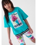 Джемпер трикотажный для девочек (футболка) turquoise