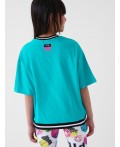Джемпер трикотажный для девочек (футболка) turquoise