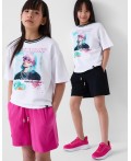 Шорты трикотажные для девочек, 2 шт в комплекте black, pink