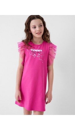Платье трикотажное для девочек pink