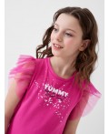 Платье трикотажное для девочек pink