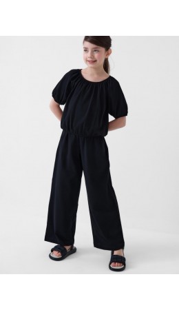 Комплект трикотажный для девочек: джемпер (футболка), брюки black