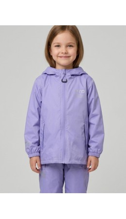 Куртка водонепроницаемая с полиуретановым покрытием для девочек сиреневый