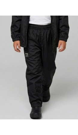 Брюки водонепроницаемые с полиуретановым покрытием для мальчиков черный