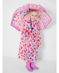 Плащ из полимерного материала для девочек (дождевик) разноцветный