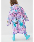 Плащ из полимерного материала для девочек (дождевик) разноцветный