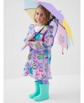 Плащ из полимерного материала для девочек (дождевик) разноцветный