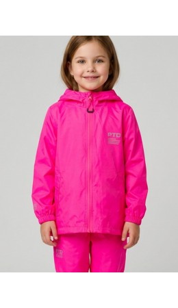 Куртка водонепроницаемая с полиуретановым покрытием для девочек розовый
