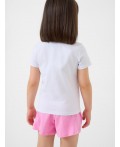 Пижама текстильная для девочек white, pink