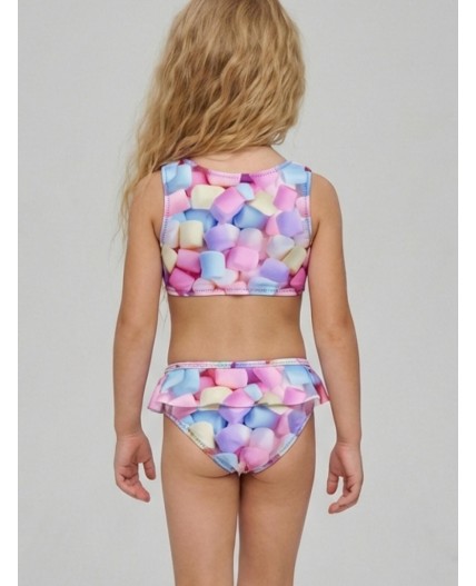 Купальный костюм трикотажный для девочек multicolor