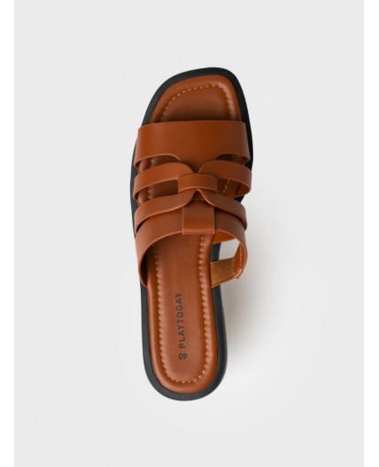 Сабо женские коричневый