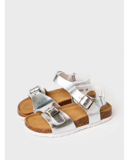 Сандалии для девочек серебряный