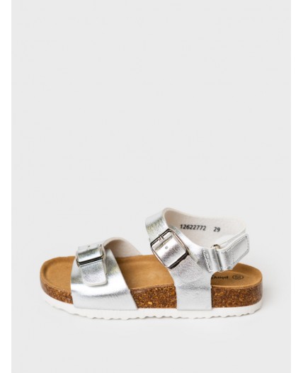 Сандалии для девочек серебряный