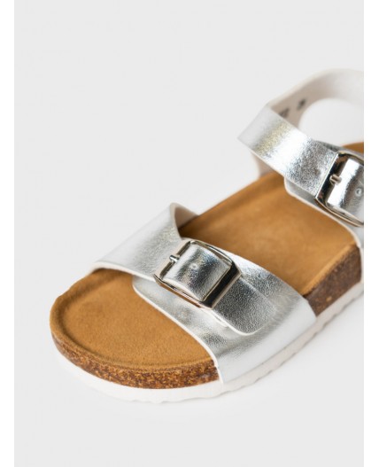 Сандалии для девочек серебряный
