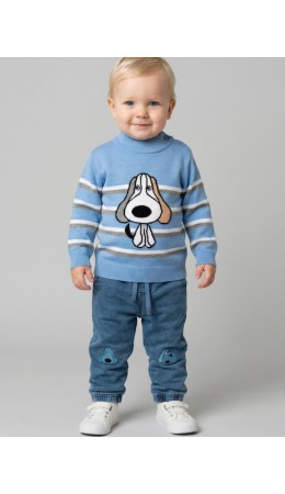 Брюки детские трикотажные для мальчиков blue