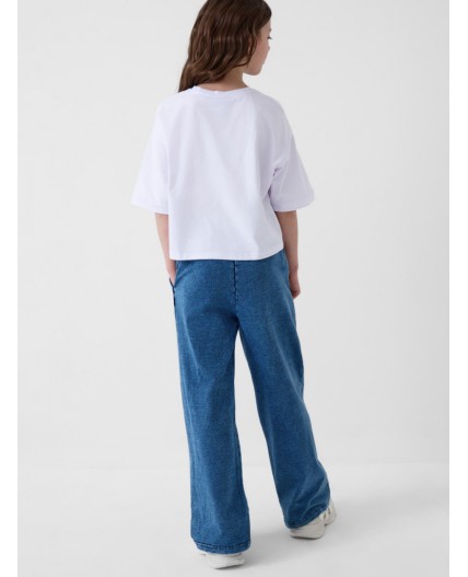 Брюки трикотажные для девочек (кюлоты) blue