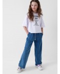 Брюки трикотажные для девочек (кюлоты) blue