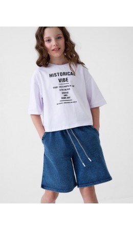 Шорты трикотажные для девочек blue