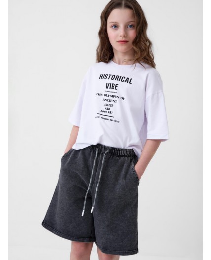 Шорты трикотажные для девочек black