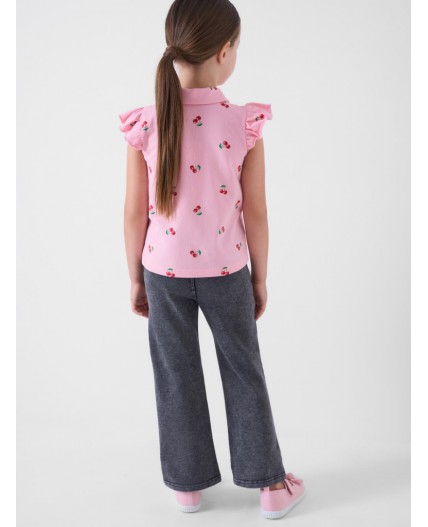 Брюки трикотажные для девочек black