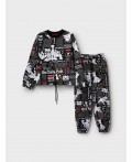 Комплект трикотажный для девочек: толстовка, брюки multicolor
